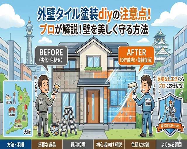 外壁タイル塗装diyの注意点！壁を美しく守る方法をプロが解説